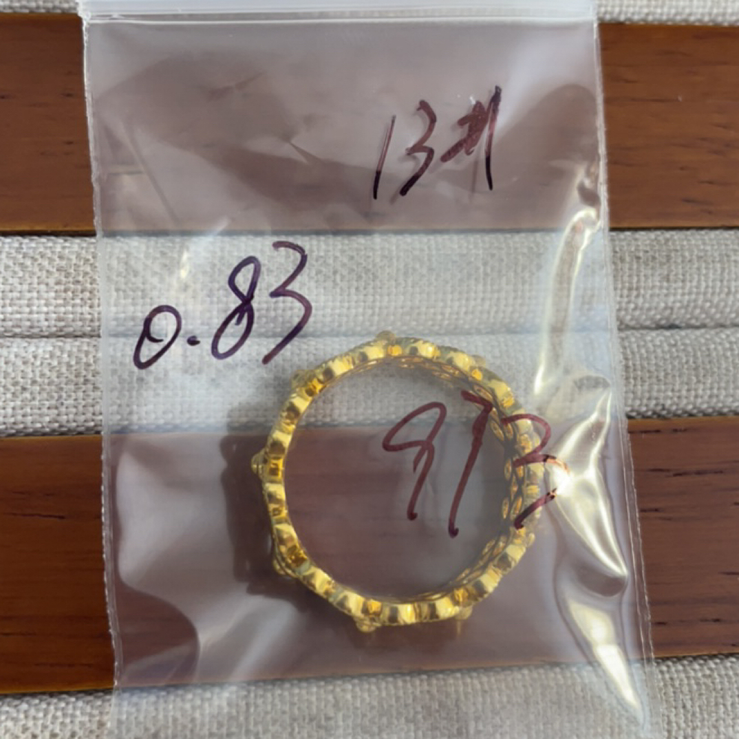 克重0.83 13号 蕾丝四叶草戒指 足金999