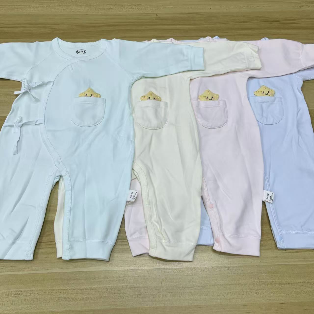 新生儿竹棉舒绒手可摘星蝴蝶衣59码