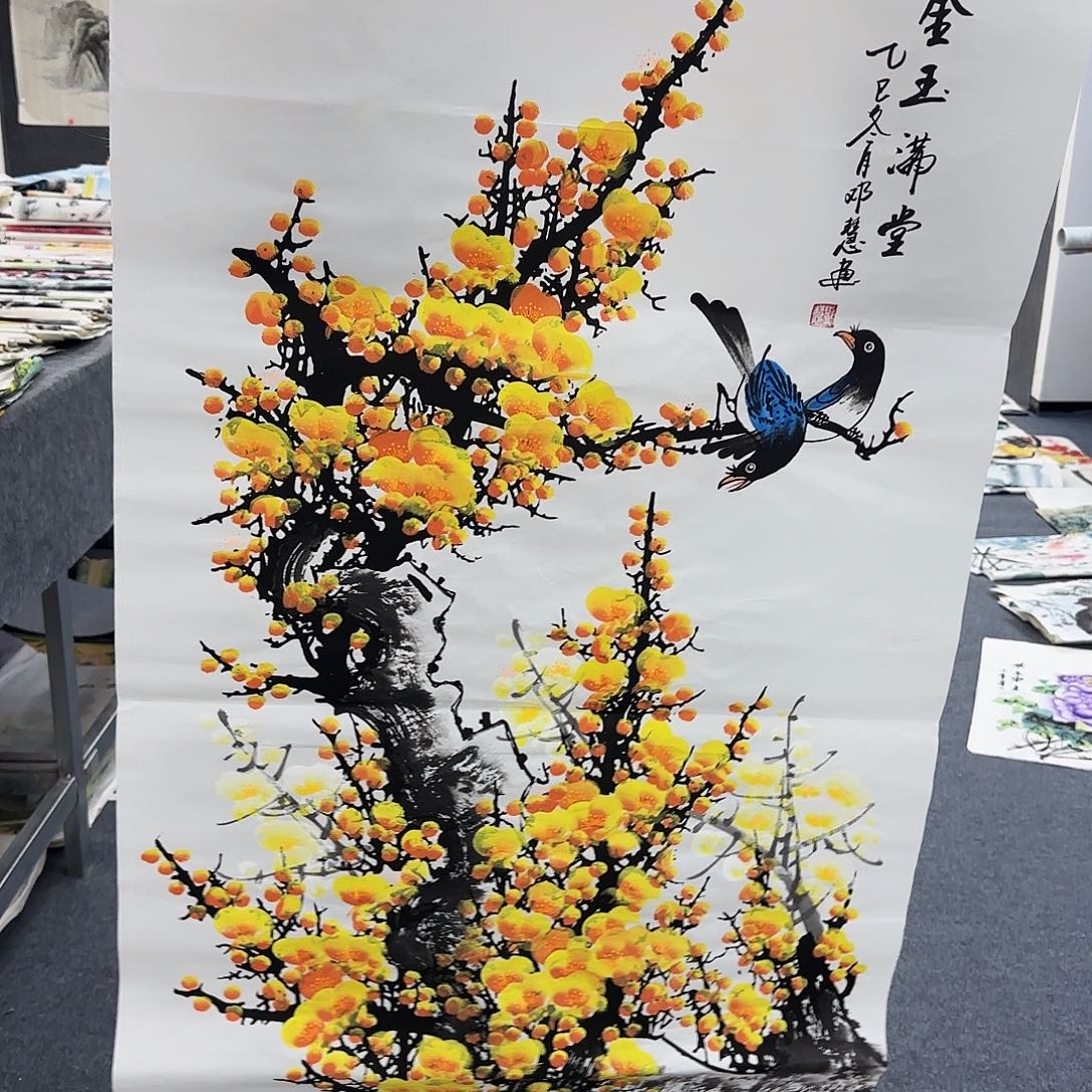 国画作品小姐姐放漏中