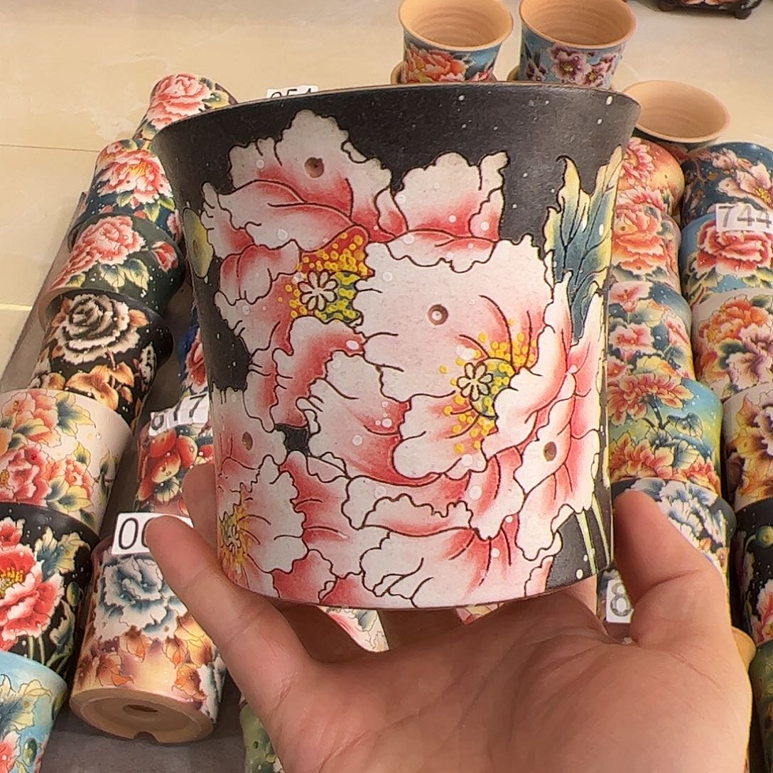 景德镇炫彩手绘口10.5高10