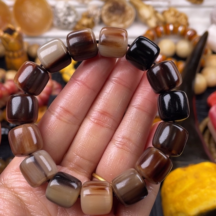 驼骨其他牛角雕刻桶珠14