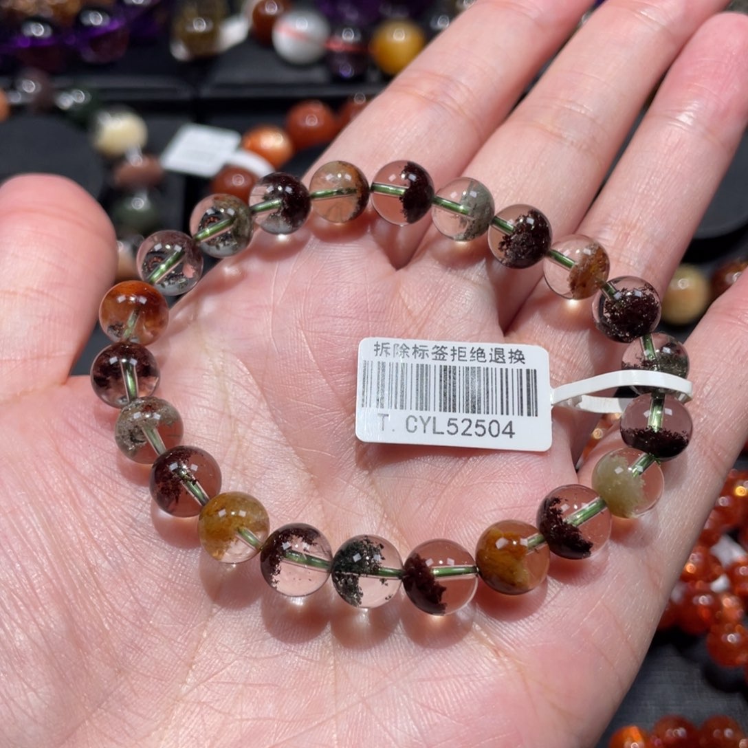 水晶手链未镶嵌彩幽灵8.5mm