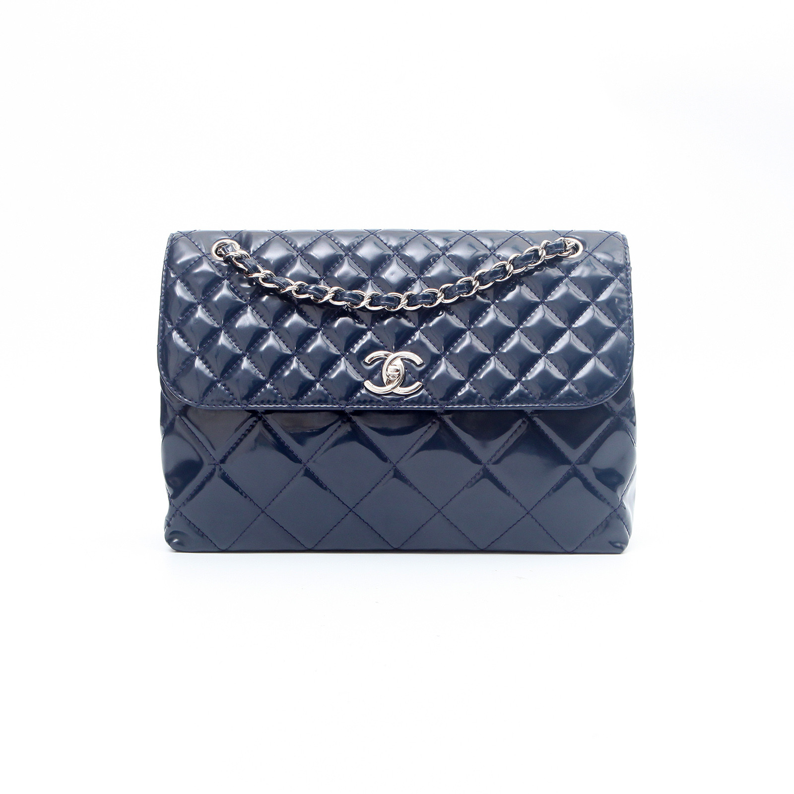 90新 Chanel/香奈儿 单肩包 贝嫂机场包 漆皮 P220801713