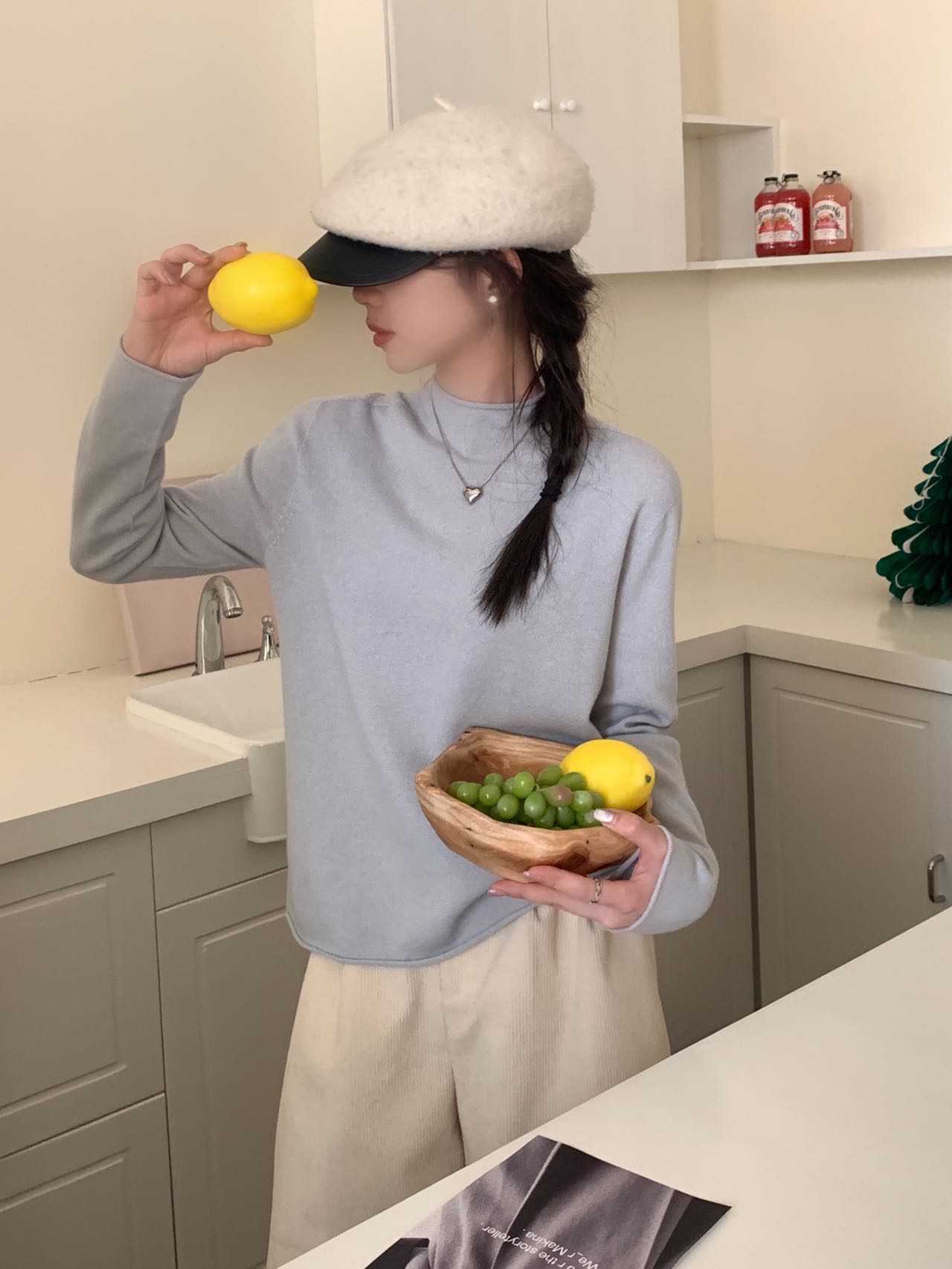 100%绵羊毛女士打底衫纯羊毛高领卷边全羊毛衫保暖羊毛打底衫女