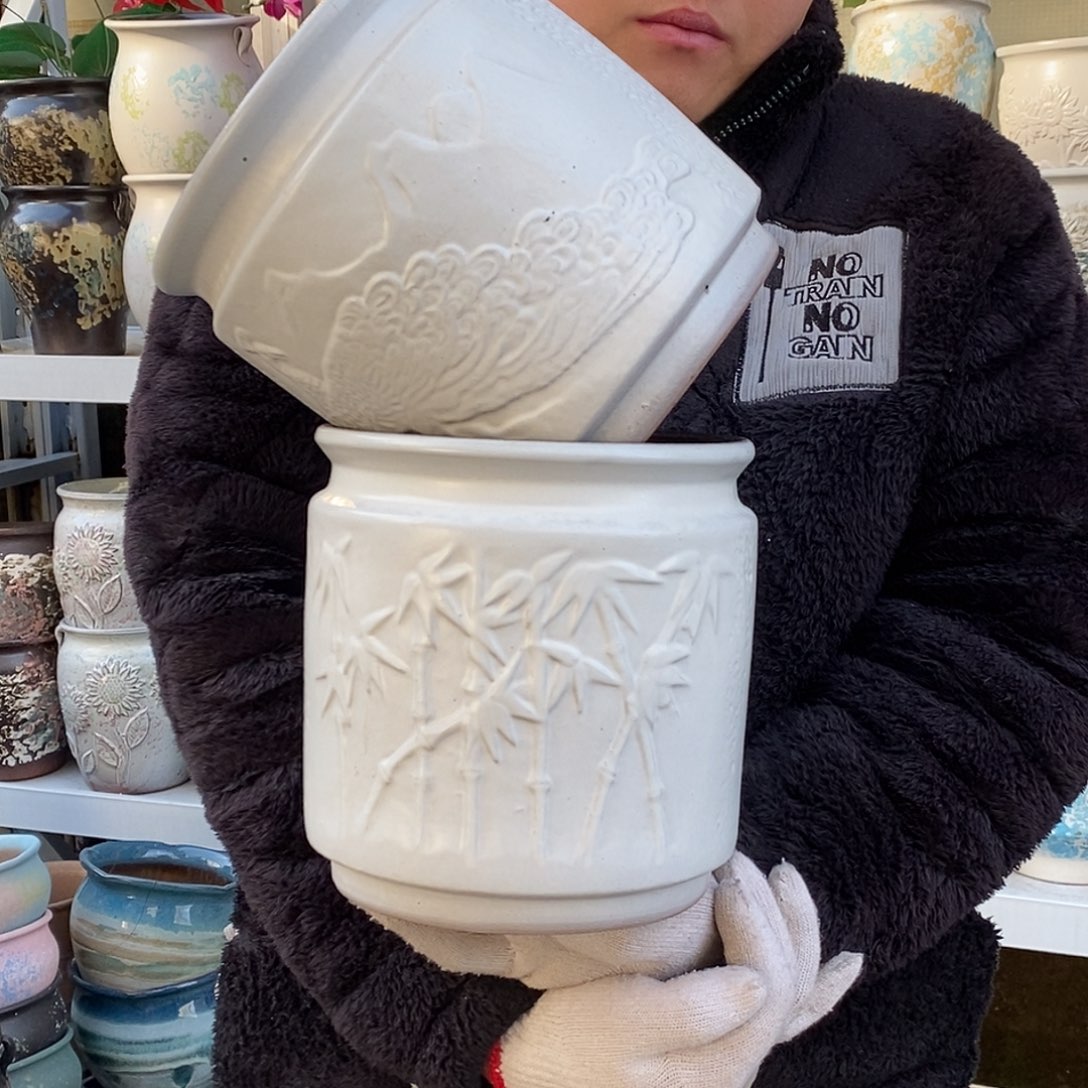 花盆紫砂口20高20处理俩个