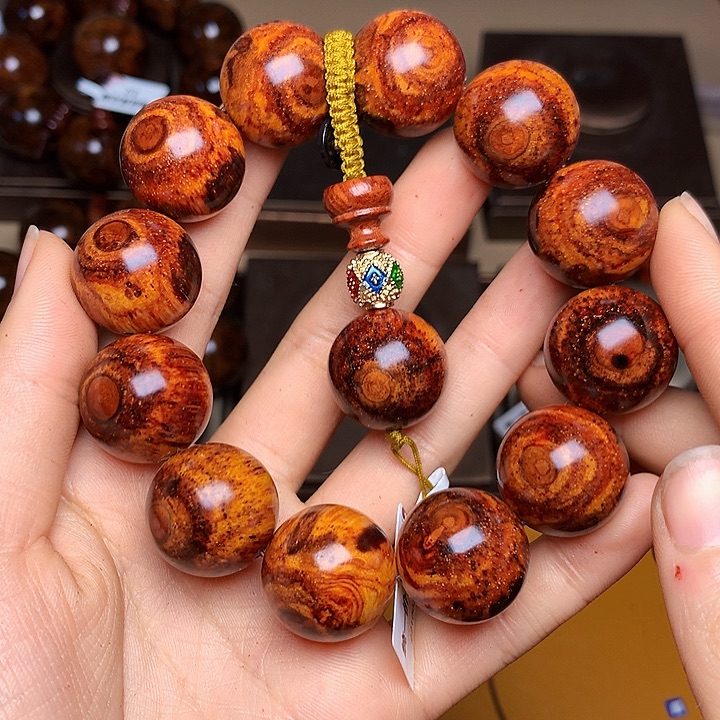 花梨木类手串/手链黄花梨风化料老挝花梨土埋料2.0