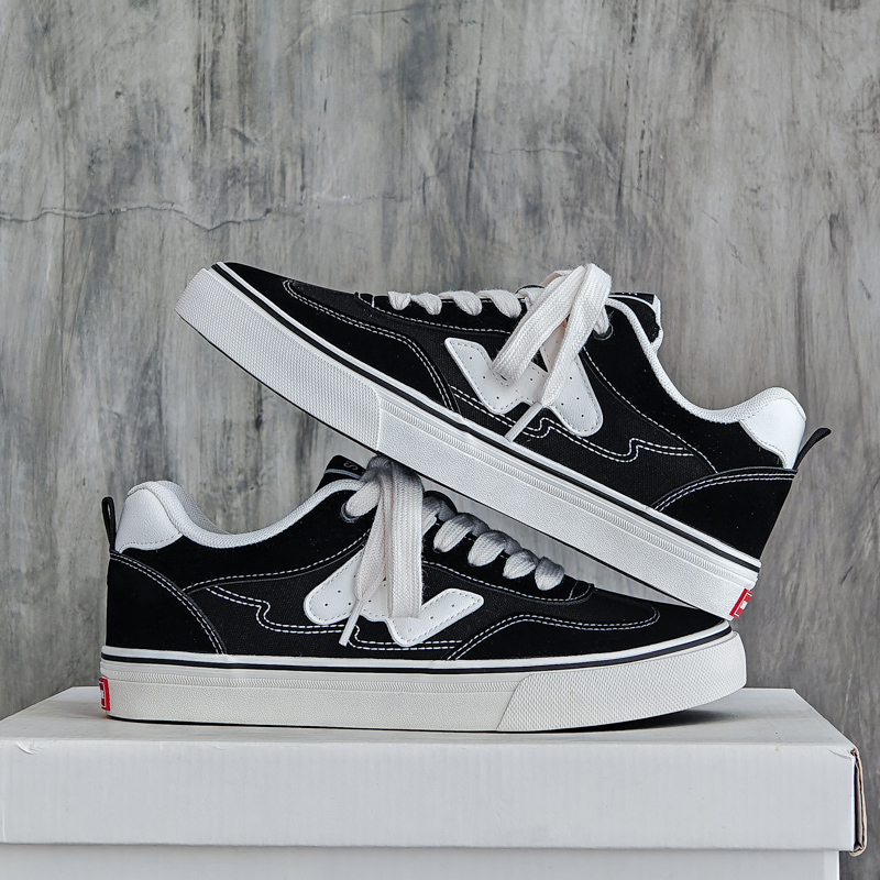 【明星同款】2025春秋爆款顽刻低帮复古板鞋休闲鞋学生流光风帆布鞋