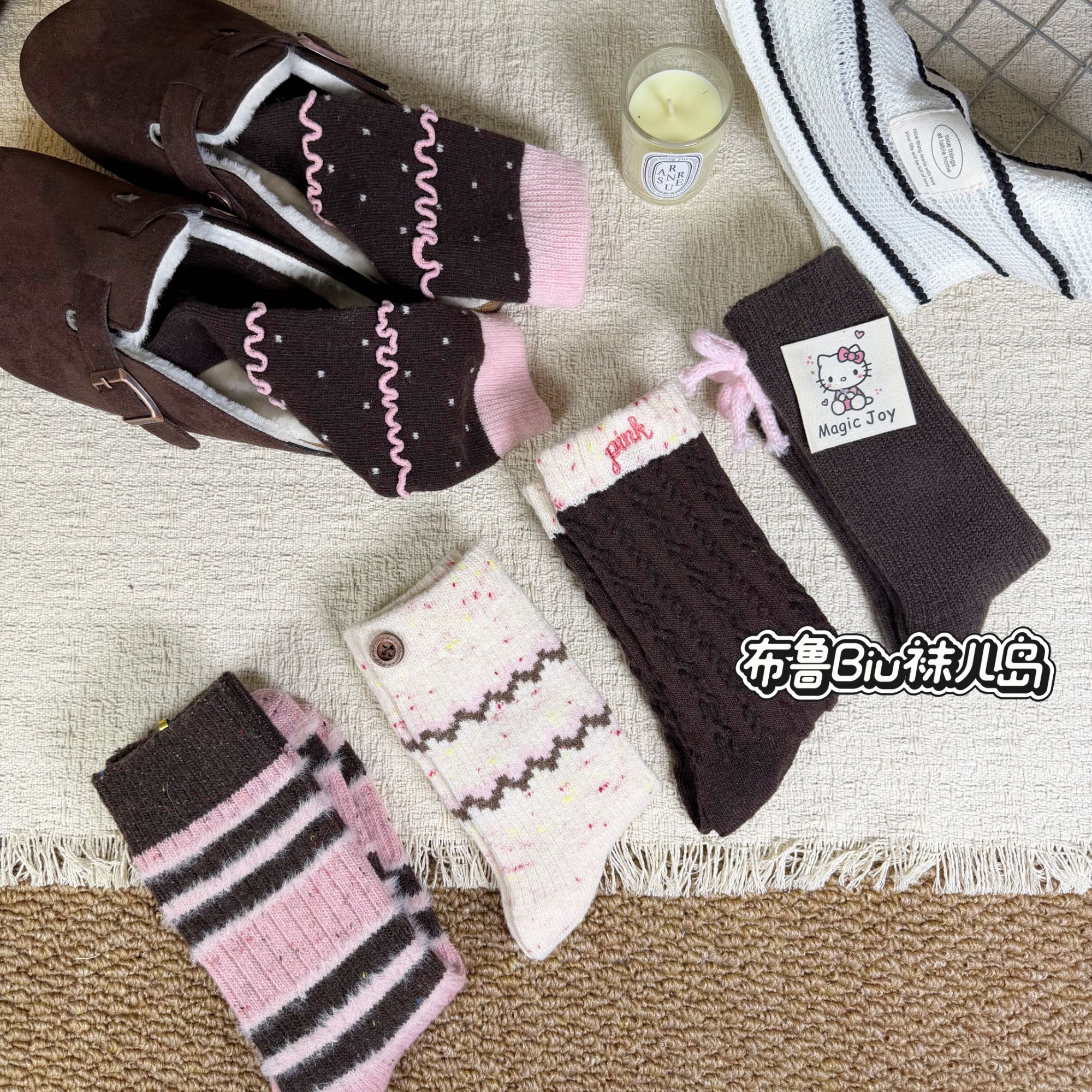 （上车版）秋冬百搭中筒女袜厚款