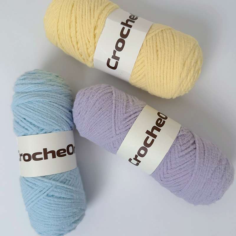 慕斯线棉花糖手感柔软编织手工编织钩针diy围巾帽子云朵绵绵