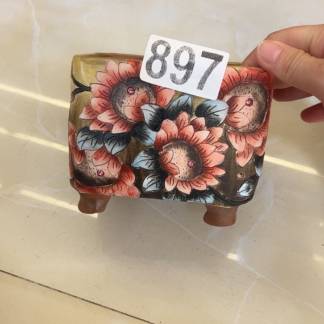 景德镇炫彩手绘口12*9高11