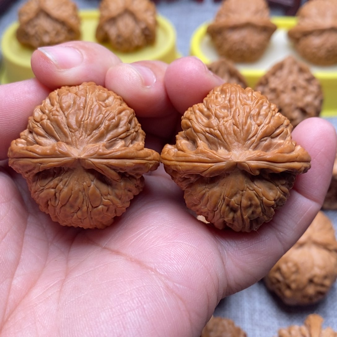 文玩核桃把件38全品白狮子