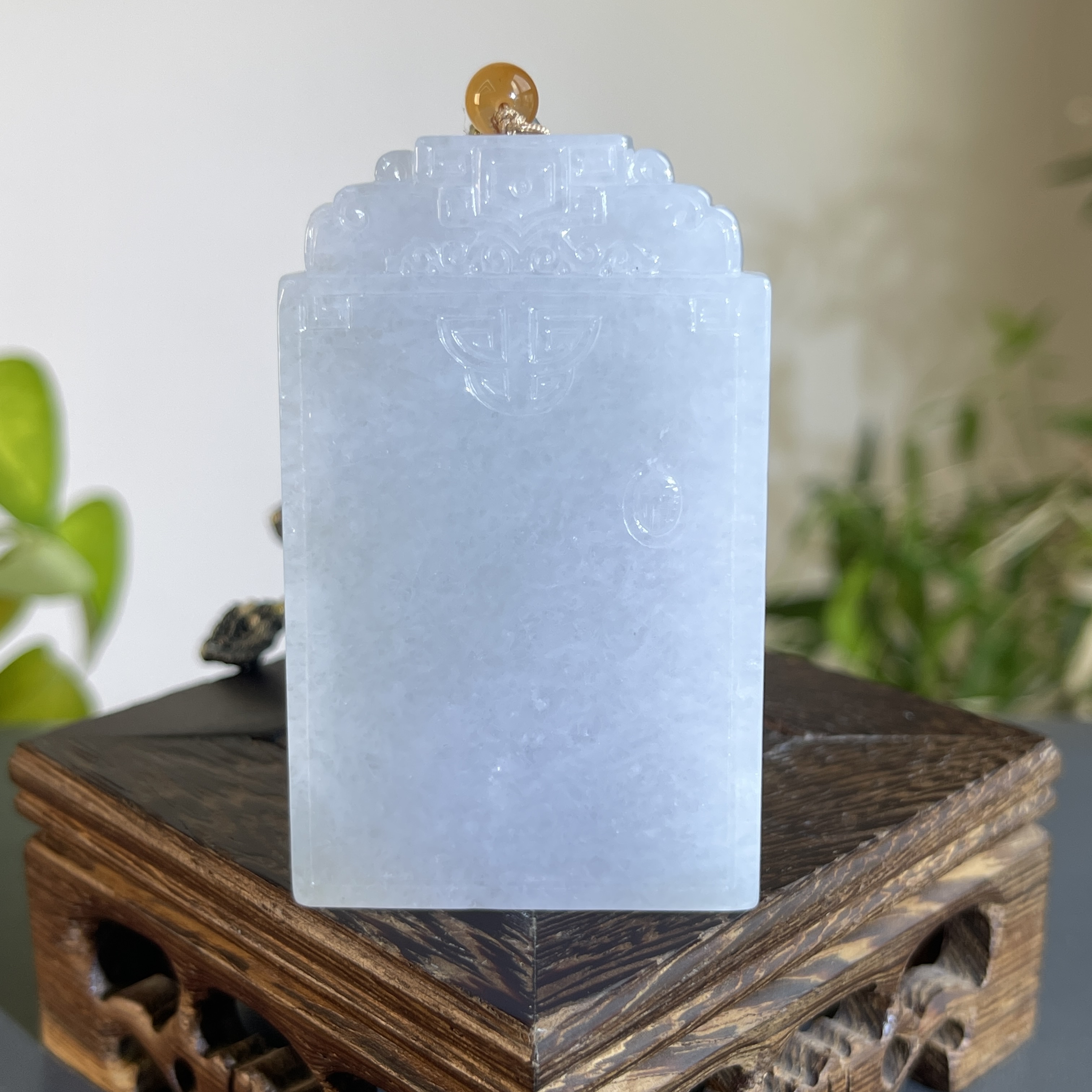 JCB25-199 天然缅甸A货翡翠 仿古牌