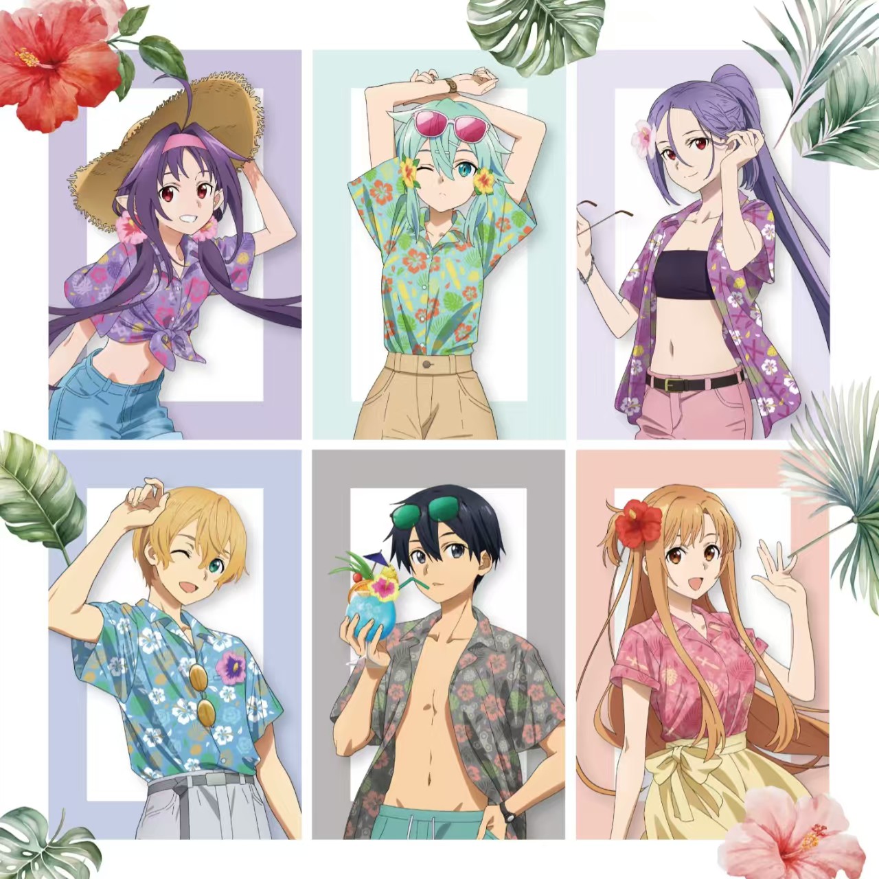 【刀剑神域】 animega沙滩风 场贩吧唧 徽章 盲袋