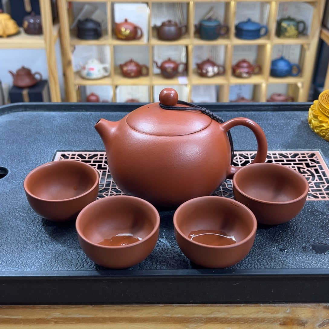 紫砂紫砂胖西施（一壶四杯）