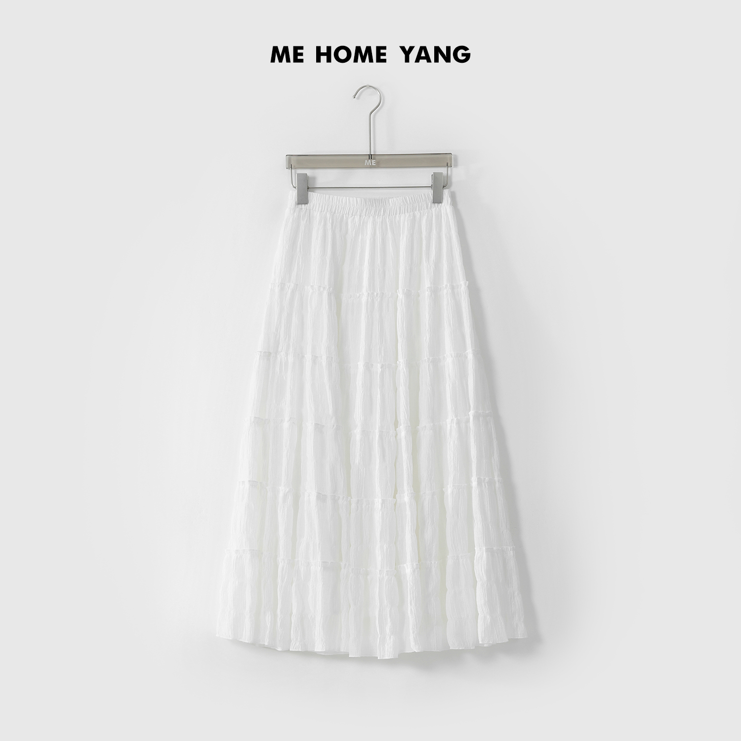 ME【春日旅者】飘逸悬垂轻盈高腰显瘦百搭气质时尚半身裙MESS0780