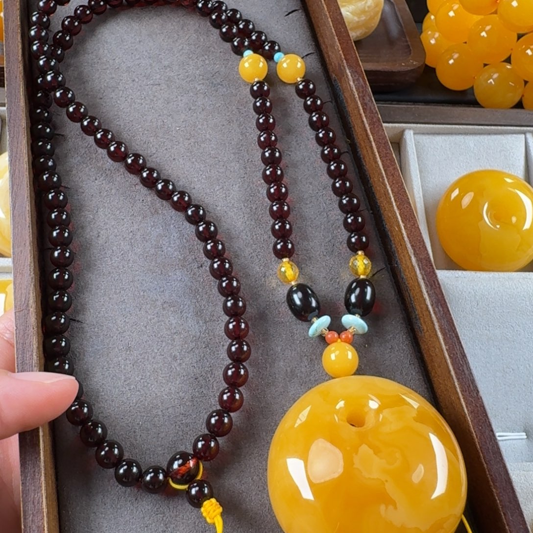 蜜蜡未镶嵌毛衣链