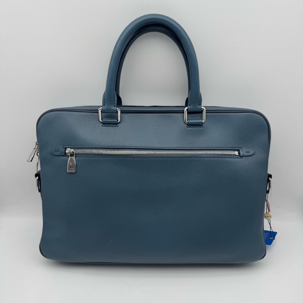 95新 LouisVuitton/路易威登 97新深蓝色十字纹手提公文包/2670