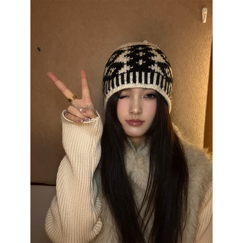 【哆咪甄选】头围54-60 毛线帽百搭护耳渔夫盆帽男女潮保暖秋冬帽