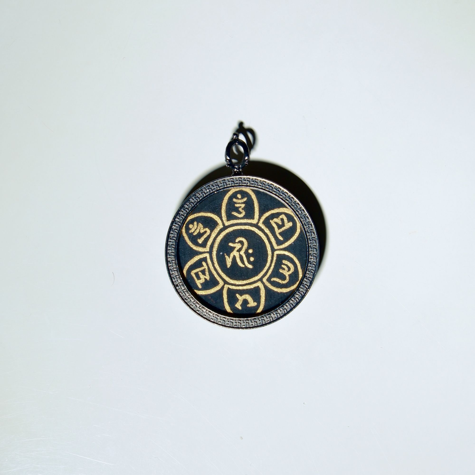 【六字zhen言】唐卡画师艺术文化天然矿物手绘款3.5（直播画卡）