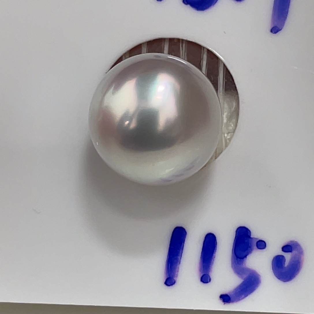 海水珍珠裸珠10.9mm宝石光澳白