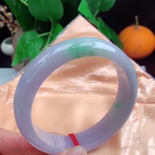 翡翠手镯未镶嵌   正圈58+ 春彩 轮胎