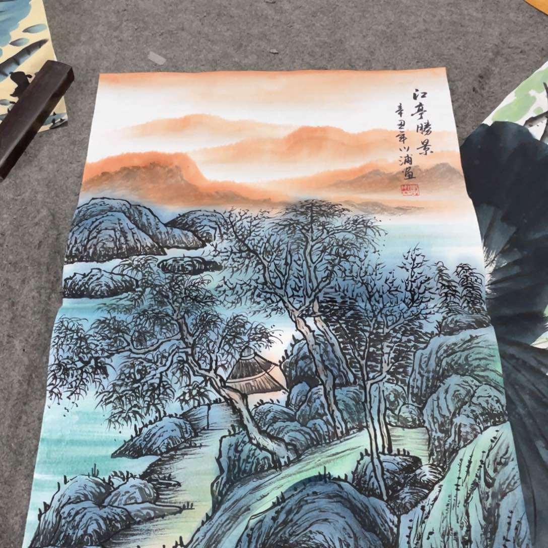 国画国画作品画心一张