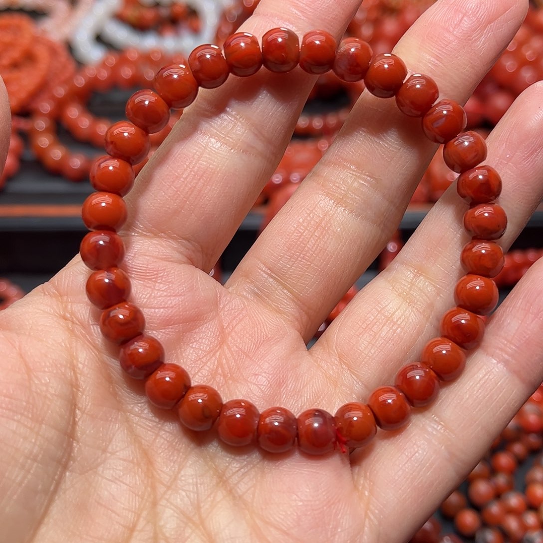 南红玛瑙手链未镶嵌