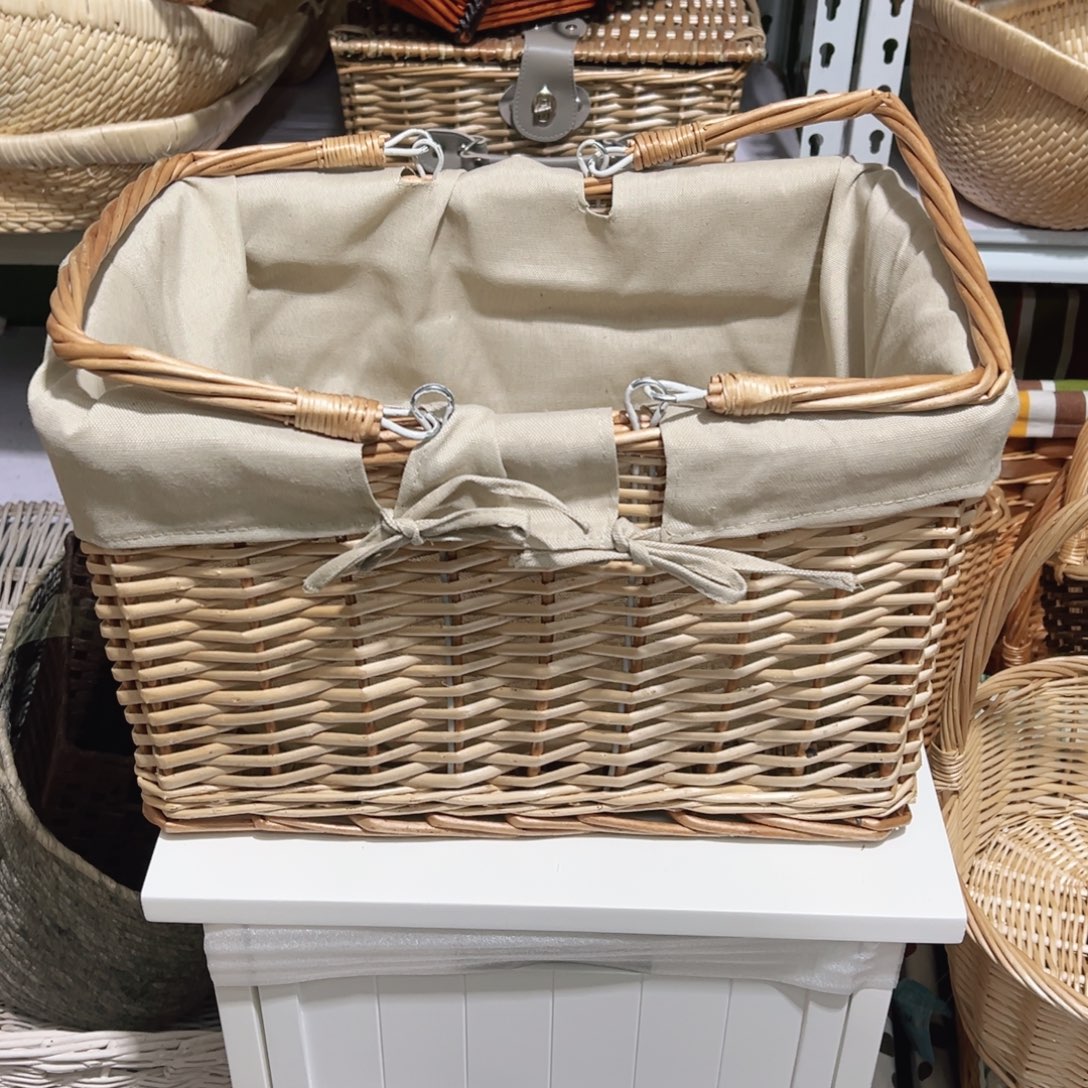 柳活把手方提篮购物篮