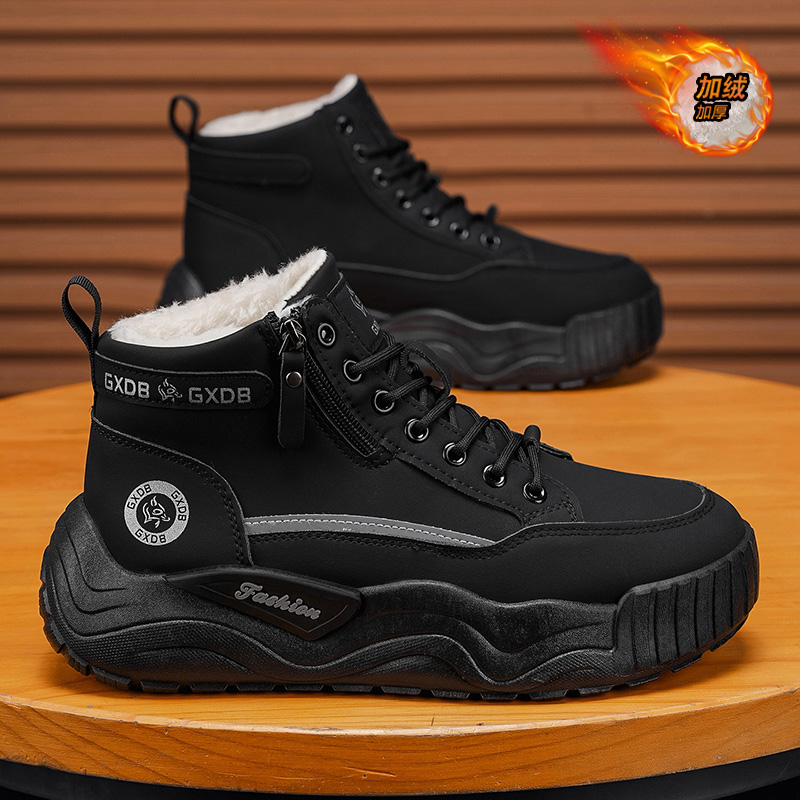 冬季男鞋欧伦啄木鸟EUROTUCANO加绒加厚保暖雪地靴休闲男士马丁靴