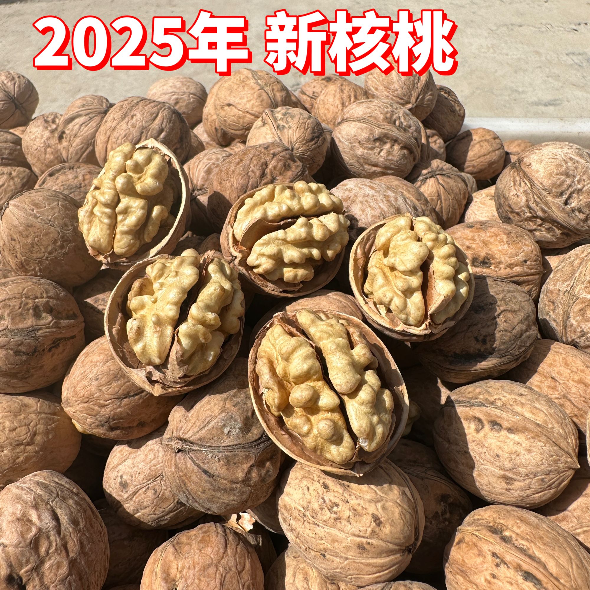 2025年新疆阿克苏185纸皮核桃 未清洗 原生态 孕妇级【新疆直发】
