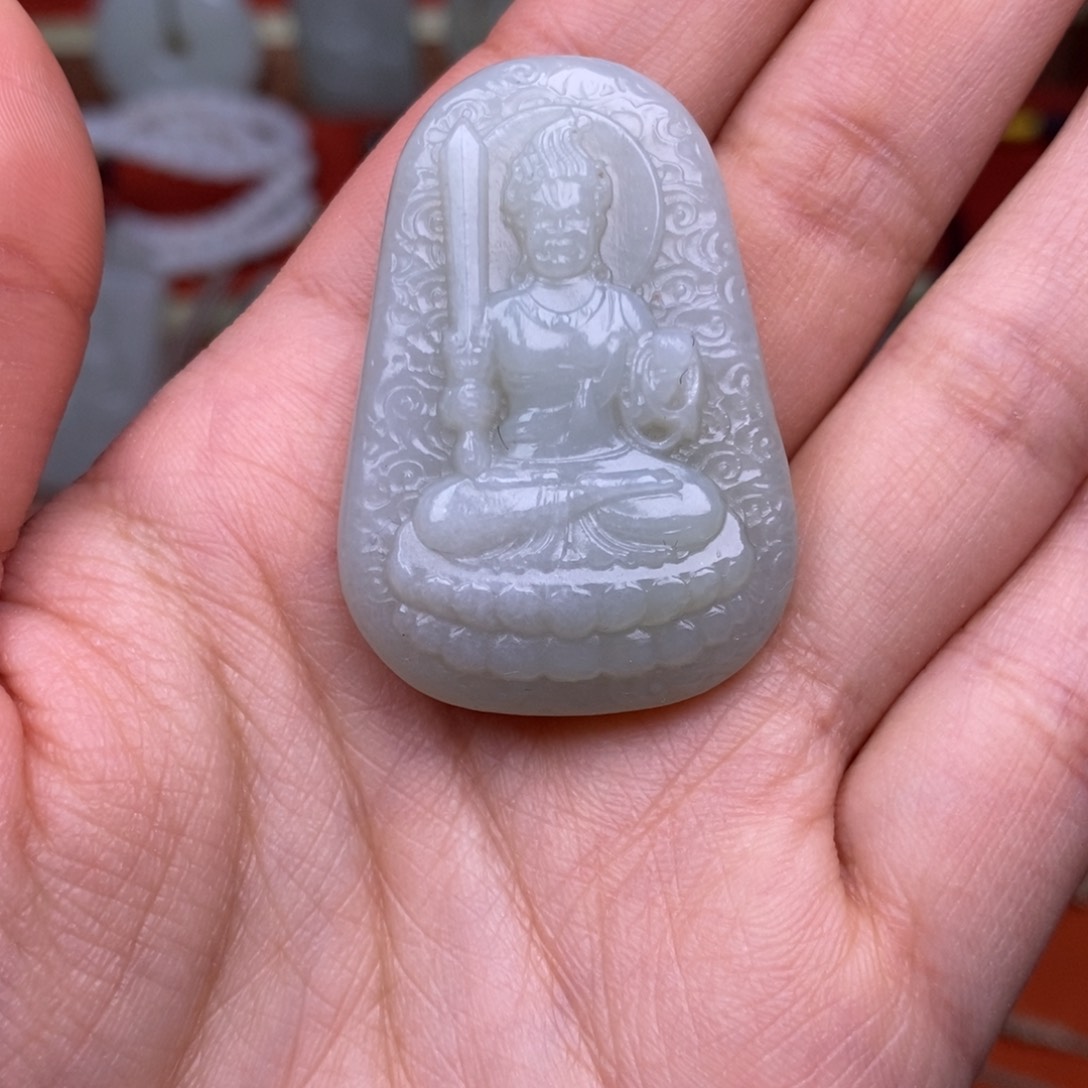 和田玉颈饰未镶嵌穿绳需备注