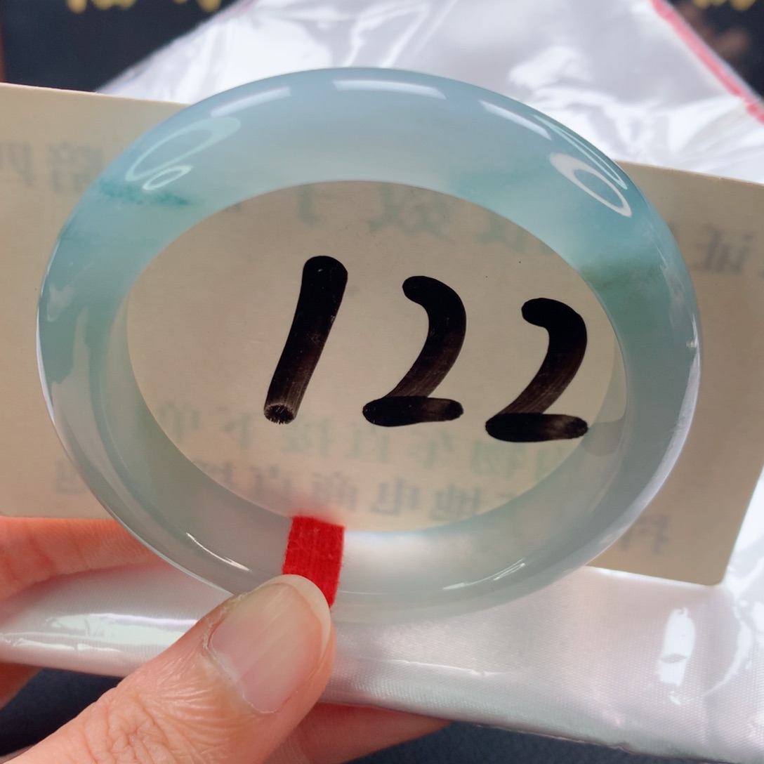 未镶嵌手镯翡翠正圈冰胶飘花