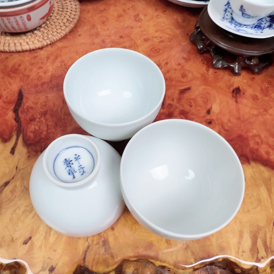 柴窑手绘青春瓷茶具平安春风