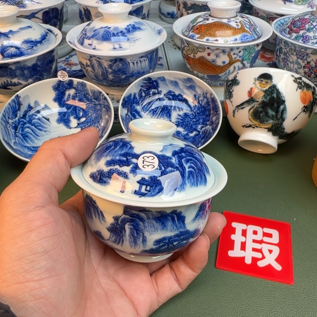 陶纯手工纯手绘茶具开片373