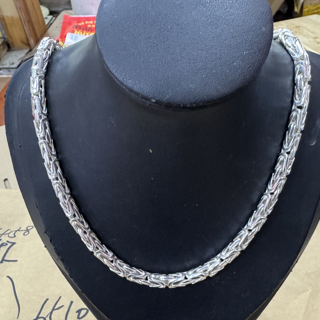 链子足银 999银饰布纹龙项链男生时尚气质百搭新款高级感设计霸气