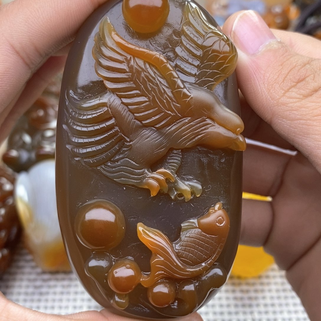 玛瑙/玉髓把件未镶嵌啊****对