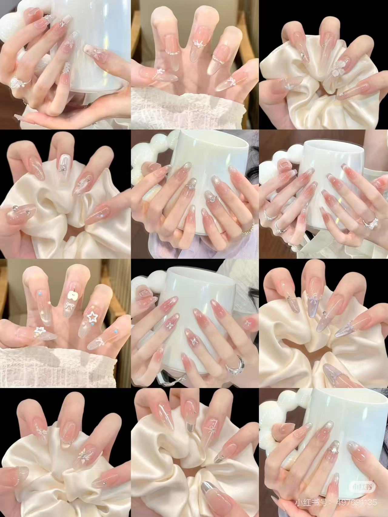 【元气少女】手工穿戴甲可爱长款短款猫眼直播专用链接