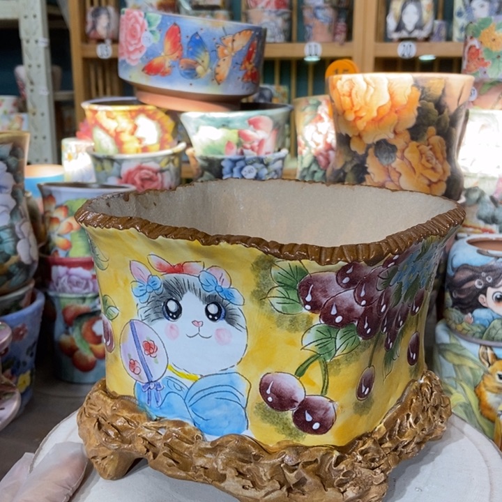 红陶景德镇艺术手绘作品