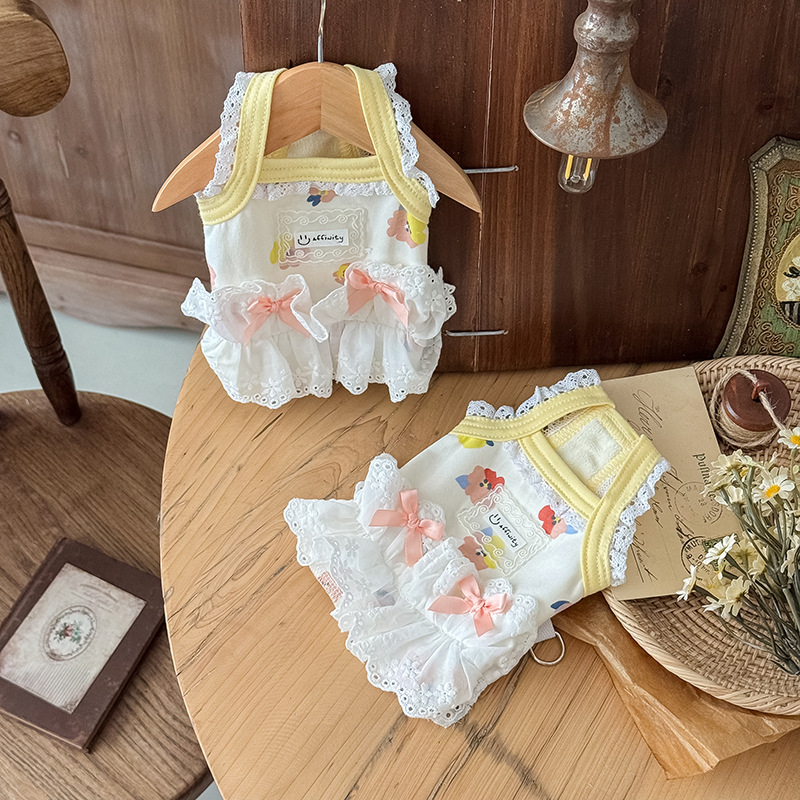 【JoyfulPets】宠物服饰花漾蕾丝裙秋冬加绒款