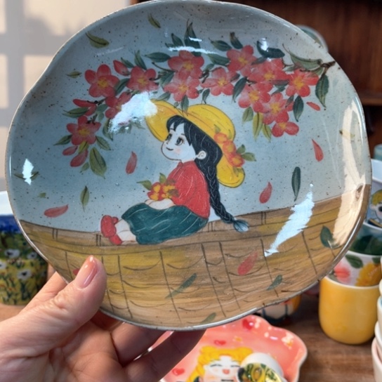 瓦当景德镇釉下手绘陶瓷 