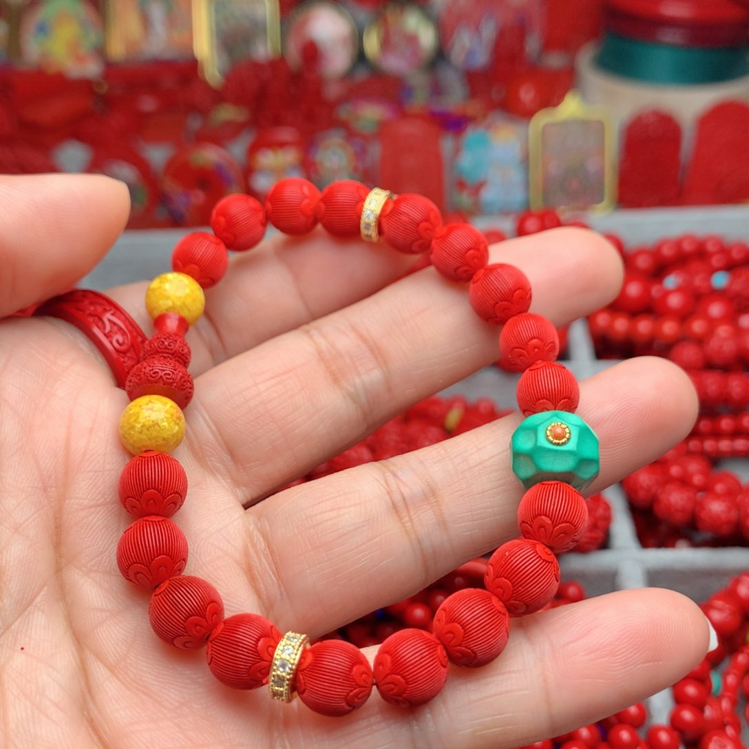 天然辰砂工艺品朱砂手串