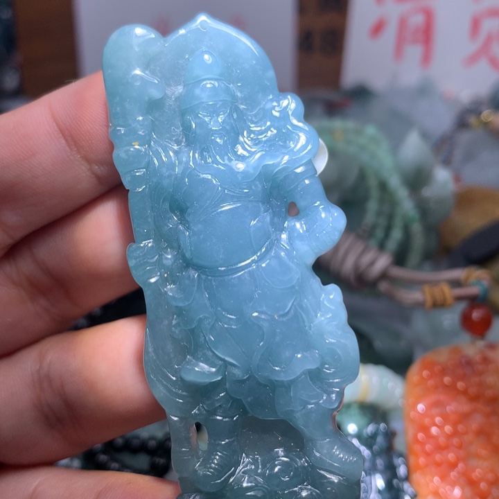 翡翠颈饰未镶嵌保真天然A货翡翠