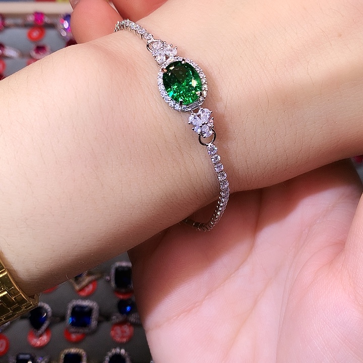 透辉石手链银S925镶嵌