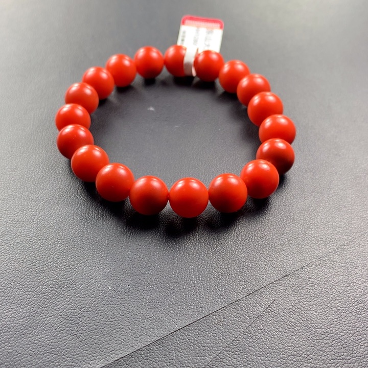 南红玛瑙未镶嵌卡10柿子红单圈