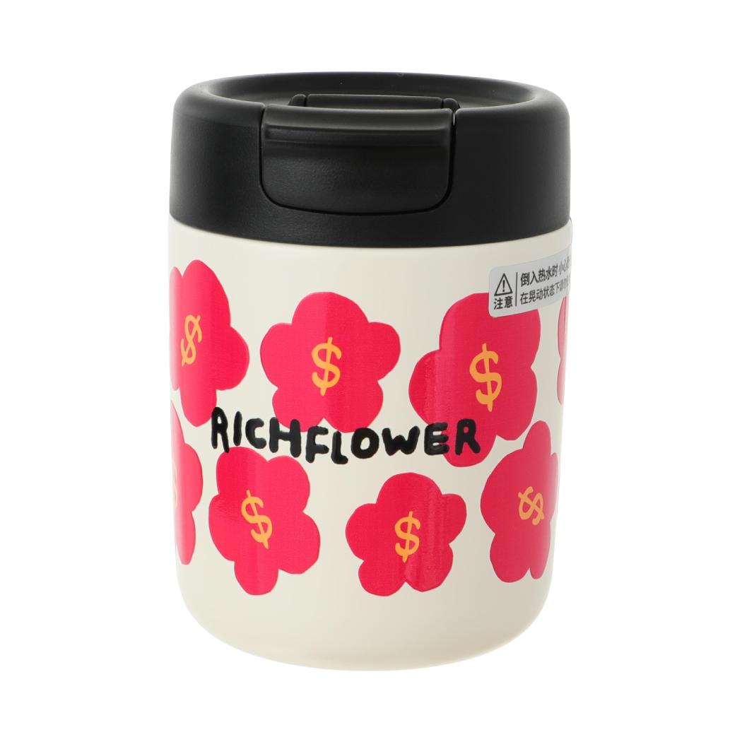 有钱花马上发系列保温杯320mL(白底花朵)