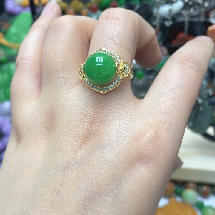 查罗石合金手绳戒指32