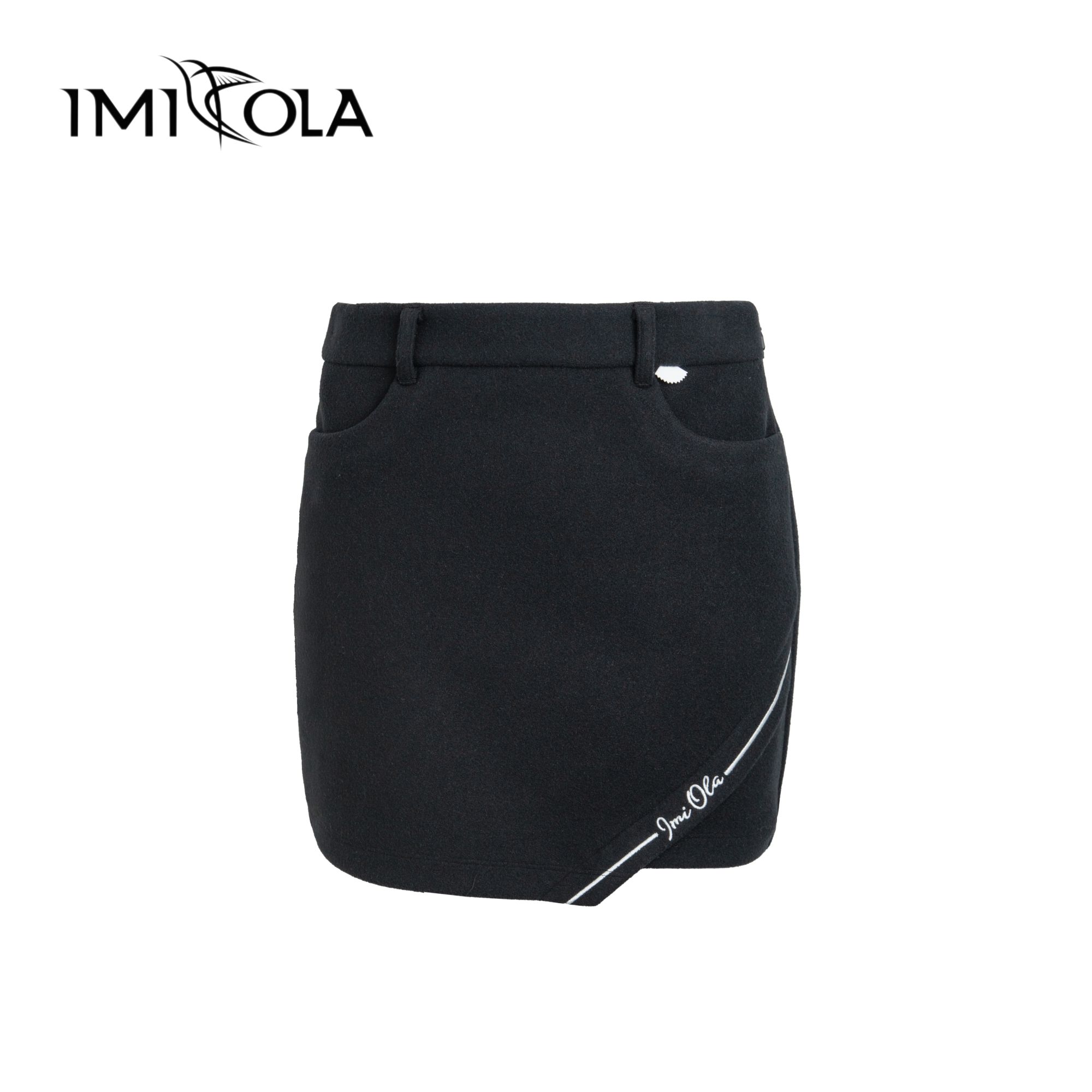 IMI OLA女士高尔夫针织呢半裙秋冬氛围感短裙3411