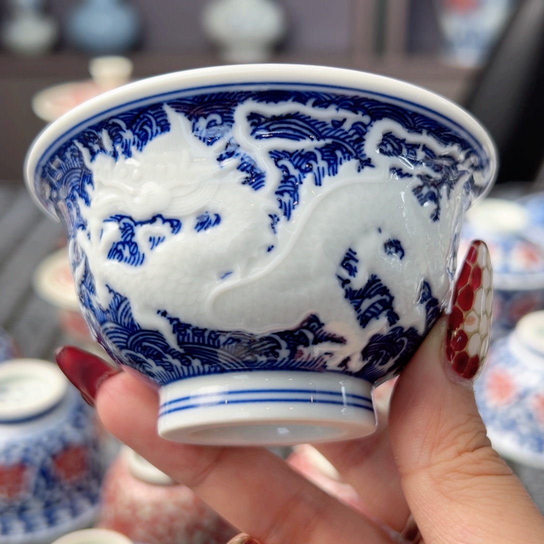 摆件景德镇毛仔柴窑主人杯