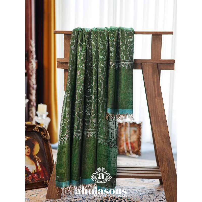 克什米尔pashmina披肩围巾刺绣藤曼 100*200 60054-57