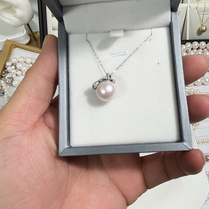 淡水珍珠颈饰银S925镶嵌